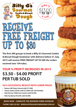 3.50 - $4.00 profit per tub sold