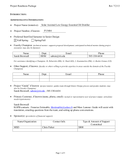 Objective: Provide information necessary to relate customer