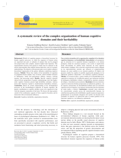 A systematic review of the complex organization of human cognitive