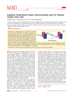Graphene Oxide-Based Carbon Interconnecting Layer for Polymer