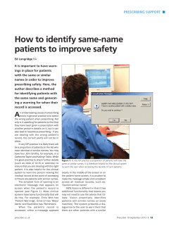 How to identify same name patients to improve safety