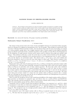 Random walks on Diestel-Leader graphs