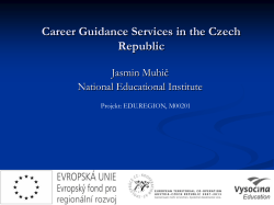 Career Guidance Services in the Czech Republic