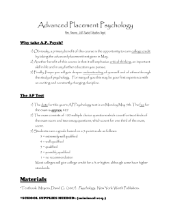 Advanced Placement Psychology