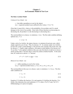 Chapter 2 An Economic Model of Tort Law