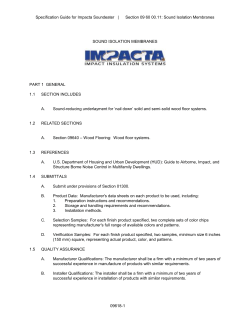 Section 09618 - Sound Isolation Membranes