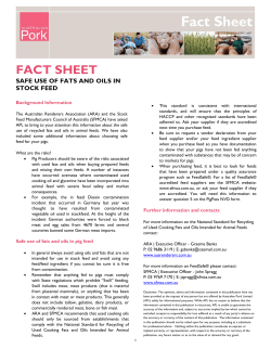 Safe Use of Fats and Oils in Pig Feed