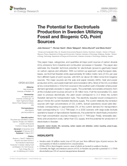 The Potential for Electrofuels Production in Sweden Utilizing Fossil