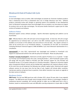 IDenticard &reg; End of Product Life Cycle