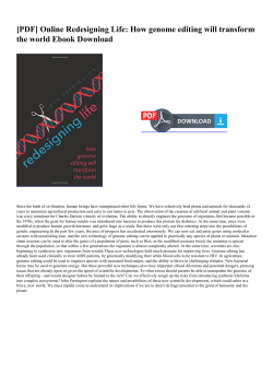 Online Redesigning Life: How genome editing