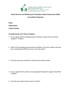 Social Services and Wellbeing Act Population Needs Assessment