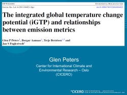 The integrated global temperature change potential (iGTP)