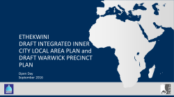 ethekwini integrated inner city local area and regeneration plan
