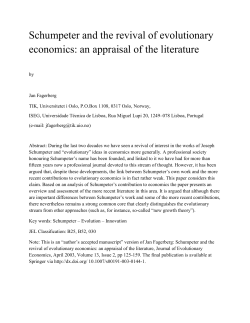 Schumpeter and the revival of evolutionary economics: an
