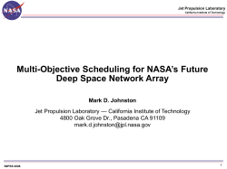Multi-Objective Scheduling for NASA`s Future Deep Space Network