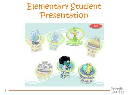 Fast ForWord Elementary Student Presentation