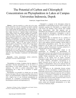 The Potential of Carbon and Chlorophyll Concentration on