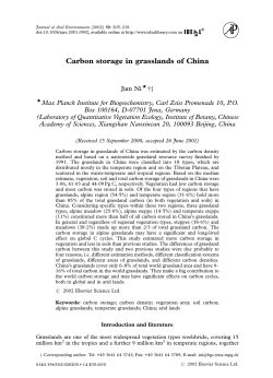 Carbon storage in grasslands of China