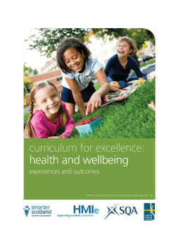 Health and wellbeing: Experiences and outcomes