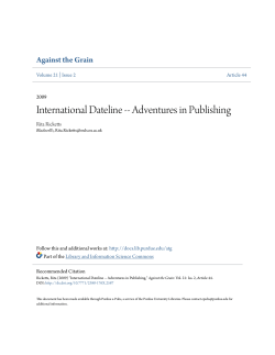 International Dateline -- Adventures in Publishing - Purdue e-Pubs