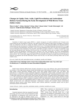 Changes in Lipids, Fatty Acids, Lipid Peroxidation and Antioxidant