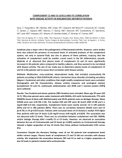 complement c3 and c4 levels and its correlation with disease activity