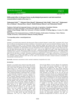 1836 Differential effect of nitrogen forms on physiological