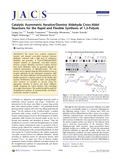 Catalytic Asymmetric Iterative/Domino Aldehyde