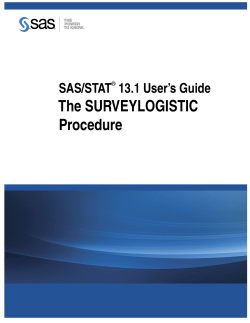 The SURVEYLOGISTIC Procedure