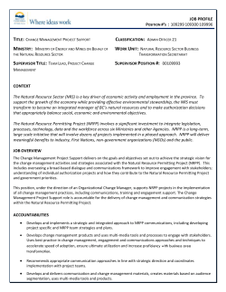 JOB PROFILE Position #`s : 109299 109300 109996 Title: Change