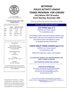 Tennis - Bethpage PAL