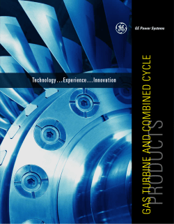 GE Power Systems Gas Turbine and Combined Cycle Products