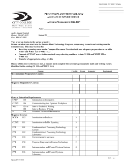 process plant technology
