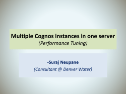 Multiple Cognos instances in one server