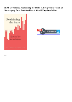 (PDF Download) Reclaiming the State: A Progressive