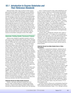 Section 10.1 - Introduction to Enzyme Substrates and Their