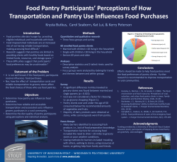 Food Pantry Participants` Perceptions of How Transportation and