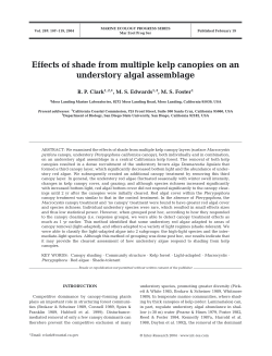 Effects of shade from multiple kelp canopies on an understory algal