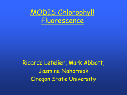 MODIS chlorophyll fluorescence - Oregon State University Remote