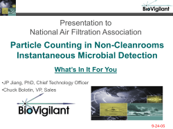 Instantaneous Microbial Detection (or “IMD”)