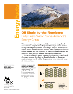 NRDC: Oil Shale by the Numbers: Dirty Fuels Won`t Solve America`s