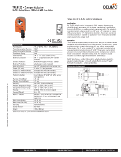 TFLB120 - Damper Actuator, On/Off, Spring Return, 100 to