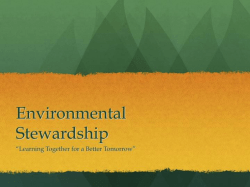 Environmental Stewardship Be the Change