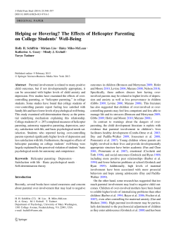 Helping or Hovering? The Effects of Helicopter Parenting on College