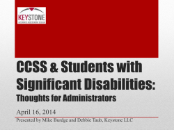 CCSS and students with significant disabilities