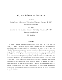 Optimal Information Disclosure