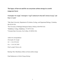 The legacy of harvest and fire on ecosystem carbon storage in a