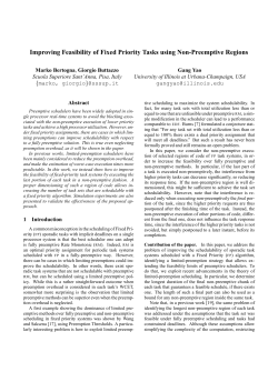 Improving Feasibility of Fixed Priority Tasks using Non