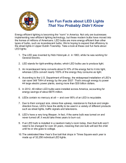 Ten Fun Facts about LED Lights That You Probably Didn`t Know