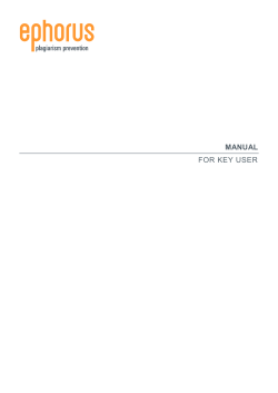manual for key user